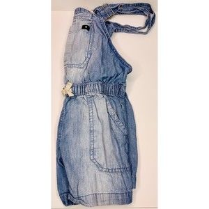 Lucky Brand Girls Denim‎ Overall Shorts Medium 8 10 Romper Summer Spring